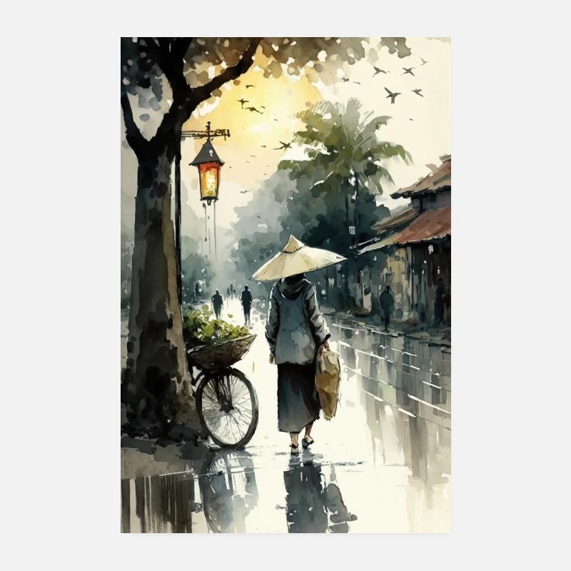Vietnam - Poster 20x30 cm - Weiß