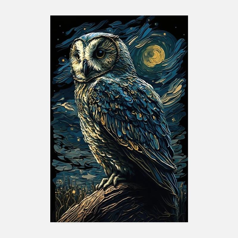 Hibou Poster 20 x 30 cm
