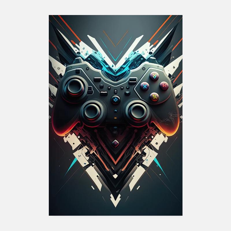 Einzigartiges Gaming Poster. Abstraktes Design. Poster 20x30 cm