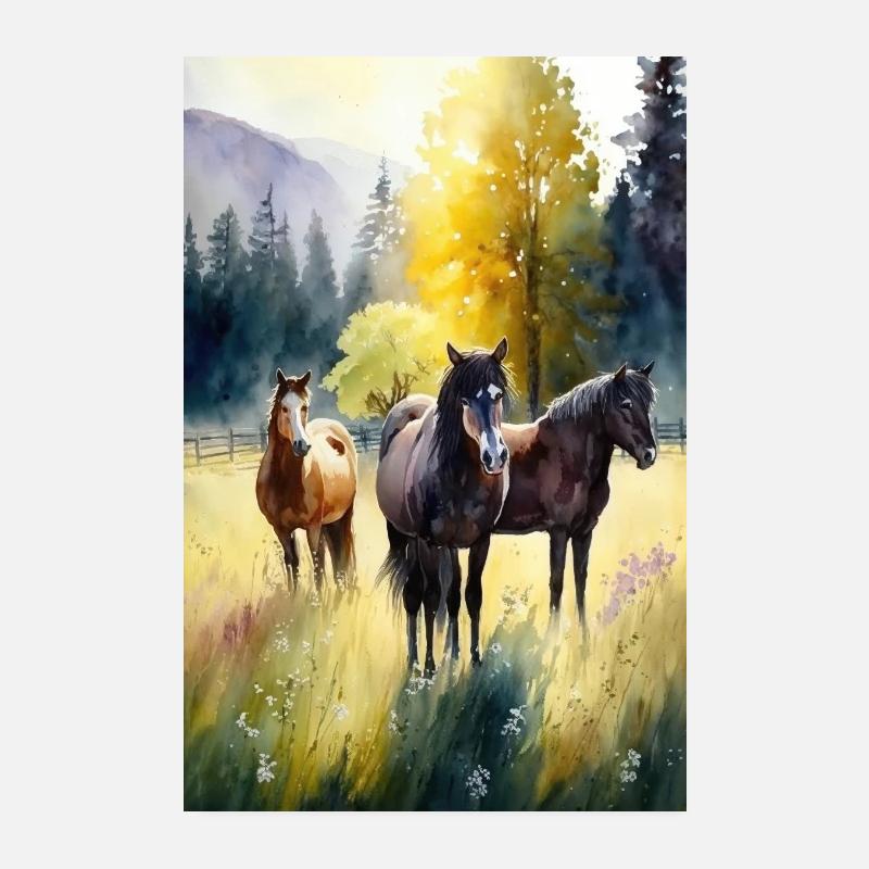 Pferd Poster 20x30 cm