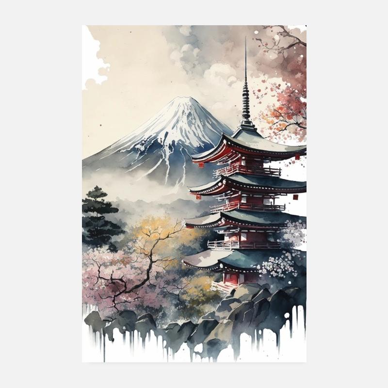 Mount Fuji Poster 8" x 12" (20x30 cm)