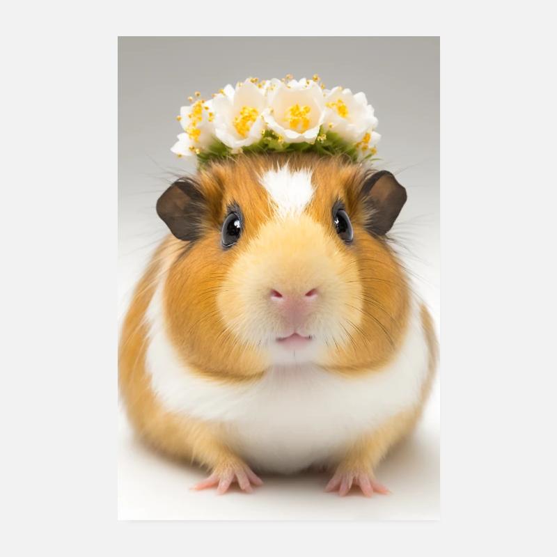 Affiche Couronne de fleurs de cochon d’Inde Poster 20 x 30 cm