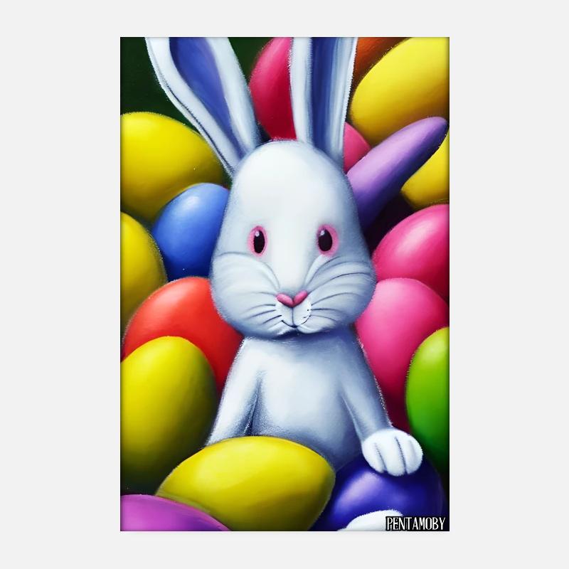 Lapin de Pâques lapin Pâques Vacances de Pâques Poster 20 x 30 cm