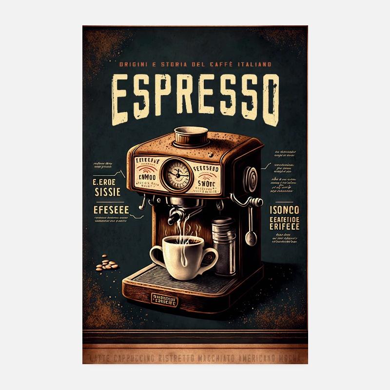 Coffee-Themed Decor High-Quality Coffee Art Print Poster 8" x 12" (20x30 cm)