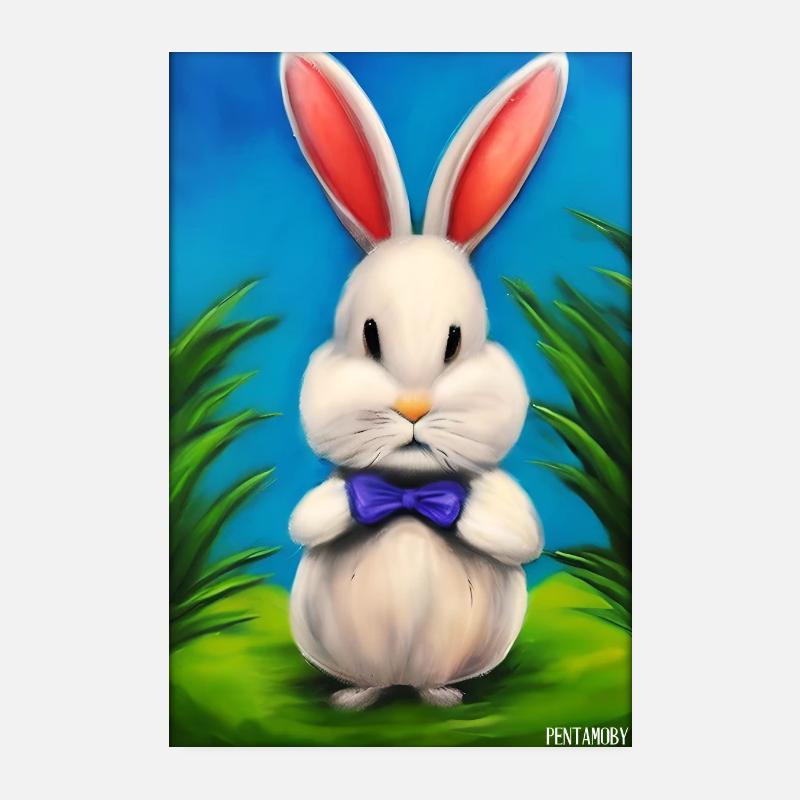 Lapin de Pâques lapin Pâques Vacances de Pâques Poster 20 x 30 cm