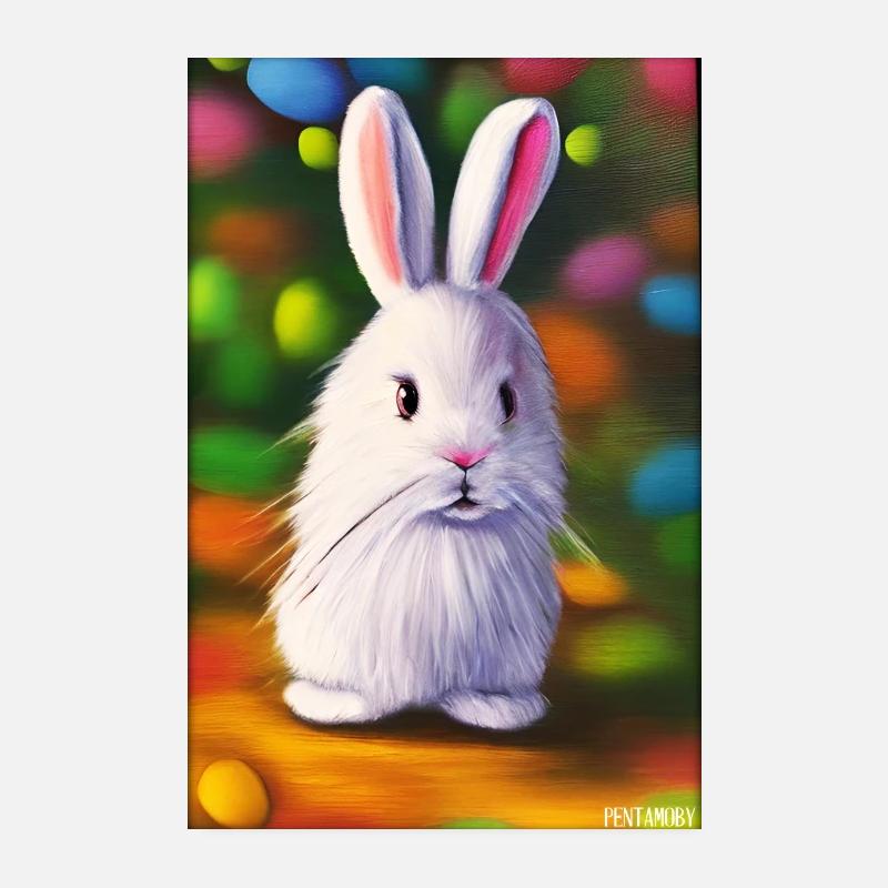 Lapin de Pâques lapin Pâques Vacances de Pâques Poster 20 x 30 cm
