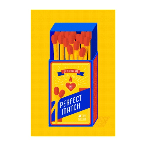 PERFECT MATCH (used look) - Poster 20x30 cm