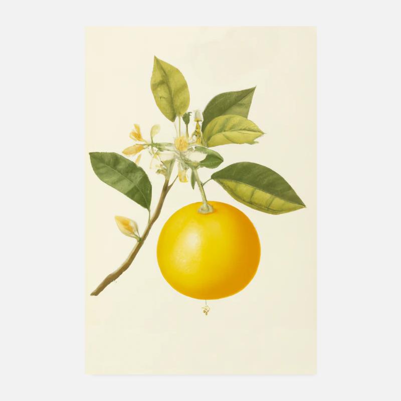 Orange on the branch Poster 8" x 12" (20x30 cm)