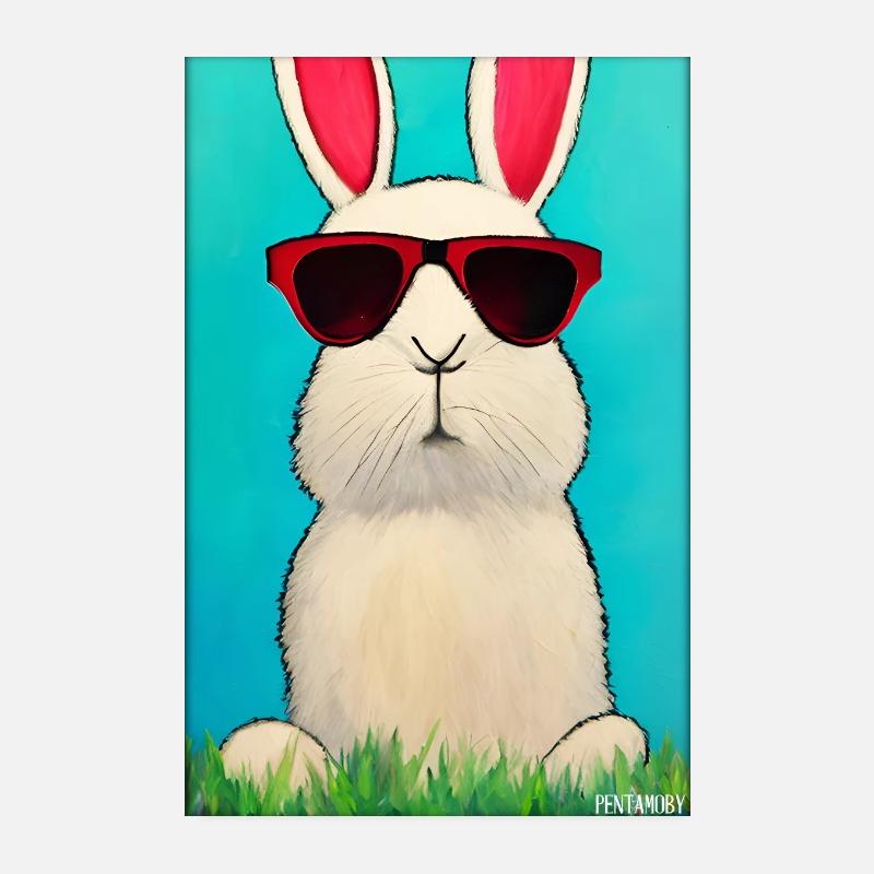 Easter Sunglasses Easter Pet Party Poster 8" x 12" (20x30 cm)