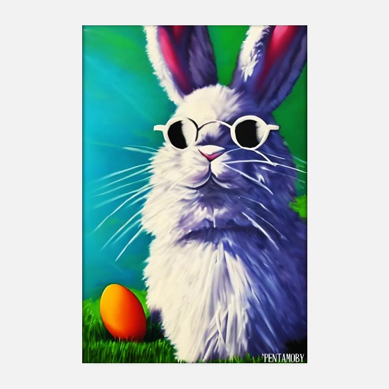 Easter Sunglasses Easter Pet Party Poster 8" x 12" (20x30 cm)