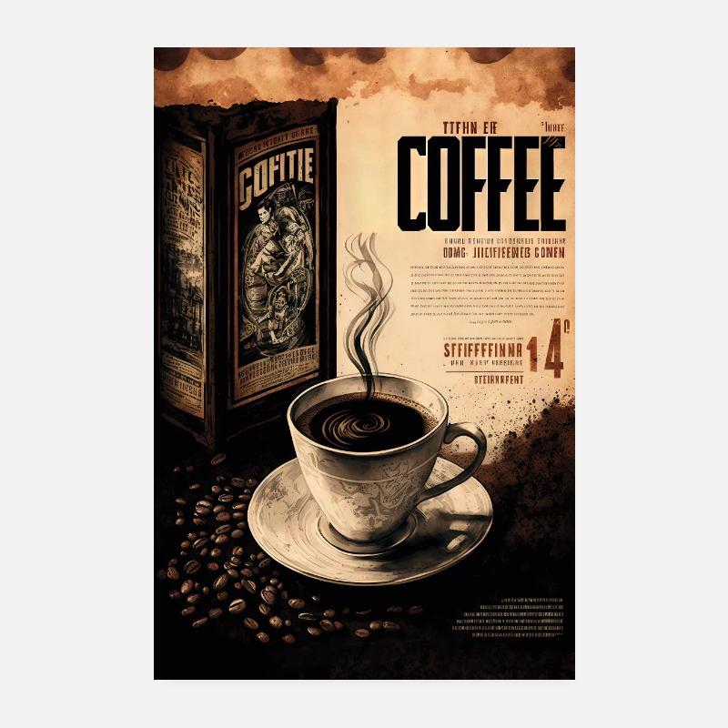 Infusion de café imprimé d’art pour votre maison ou Poster 20 x 30 cm