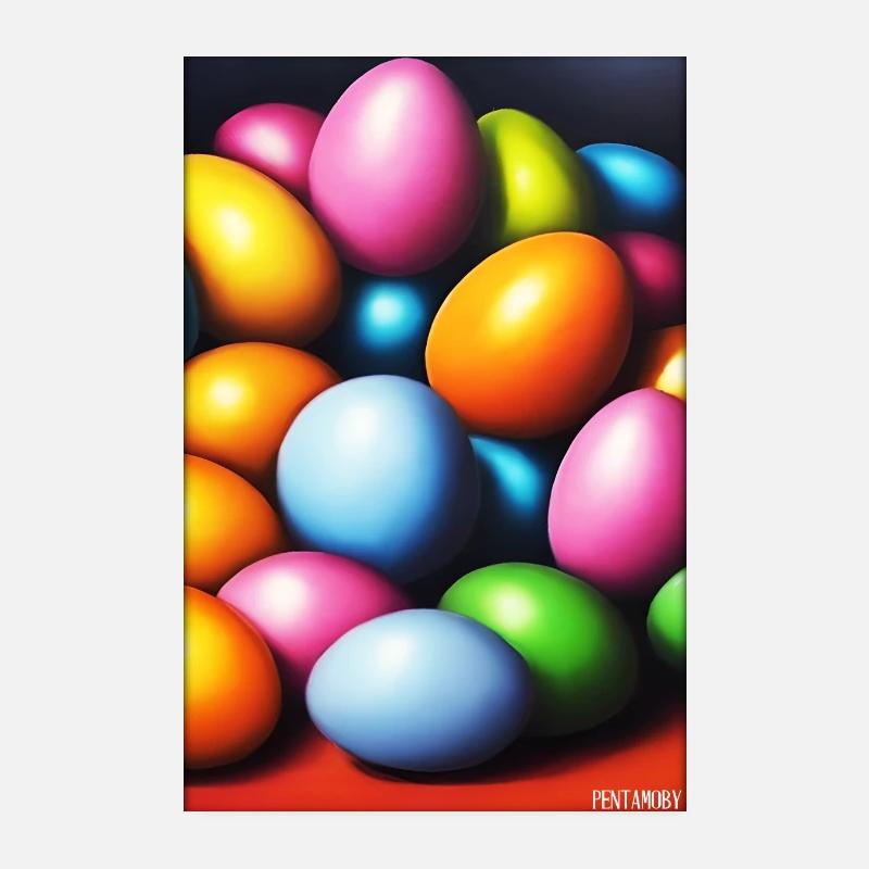 Osterei Ostern Osterfest Bunte Eier Feiertag Poster 20x30 cm