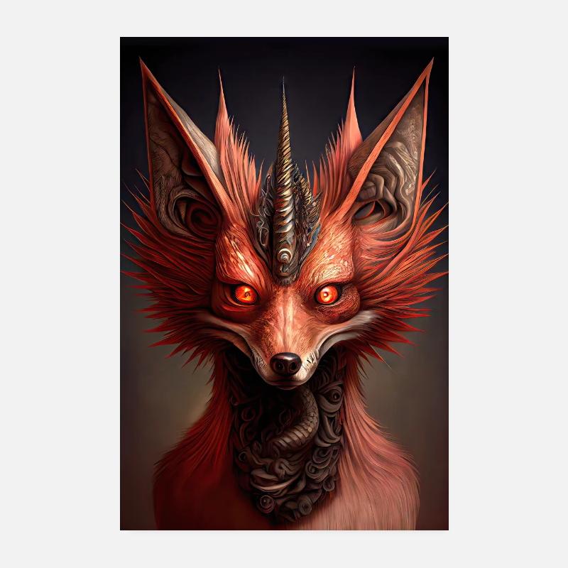 The Infernal Fox 2 Poster 8" x 12" (20x30 cm)
