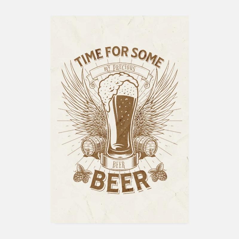 Time For Some Beer Poster 8" x 12" (20x30 cm)