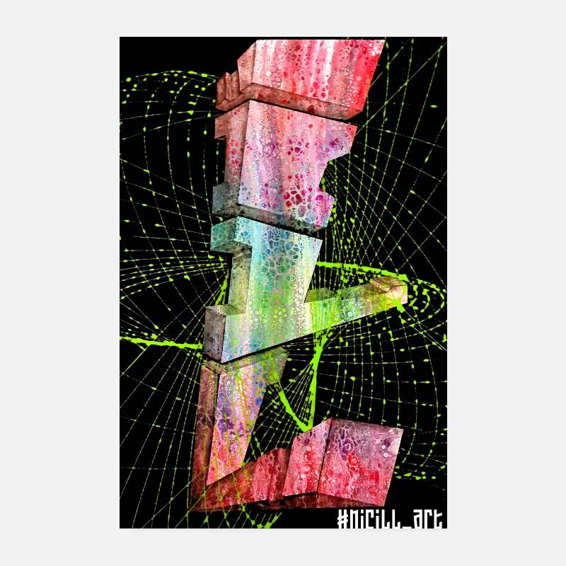 ILL 3D - Poster 20x30 cm - Weiß