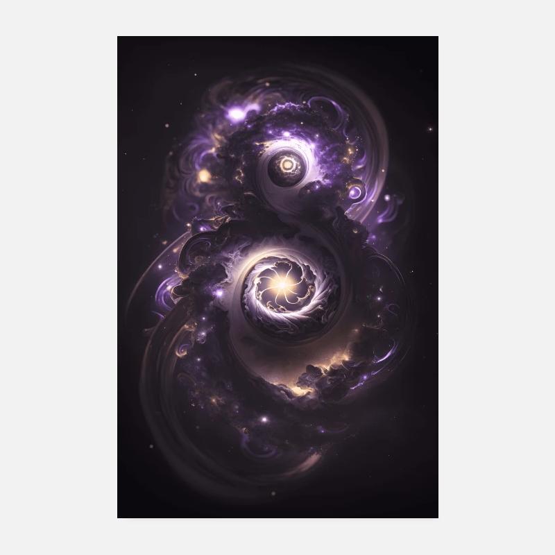 Purple Galaxy Poster 20x30 cm