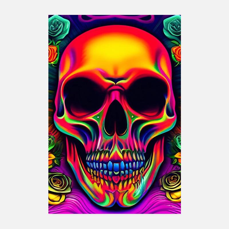 Abstract Skull Poster 8" x 12" (20x30 cm)