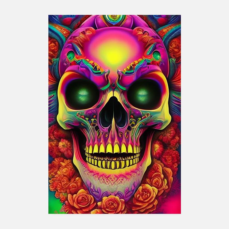 Abstract Skull Poster 8" x 12" (20x30 cm)