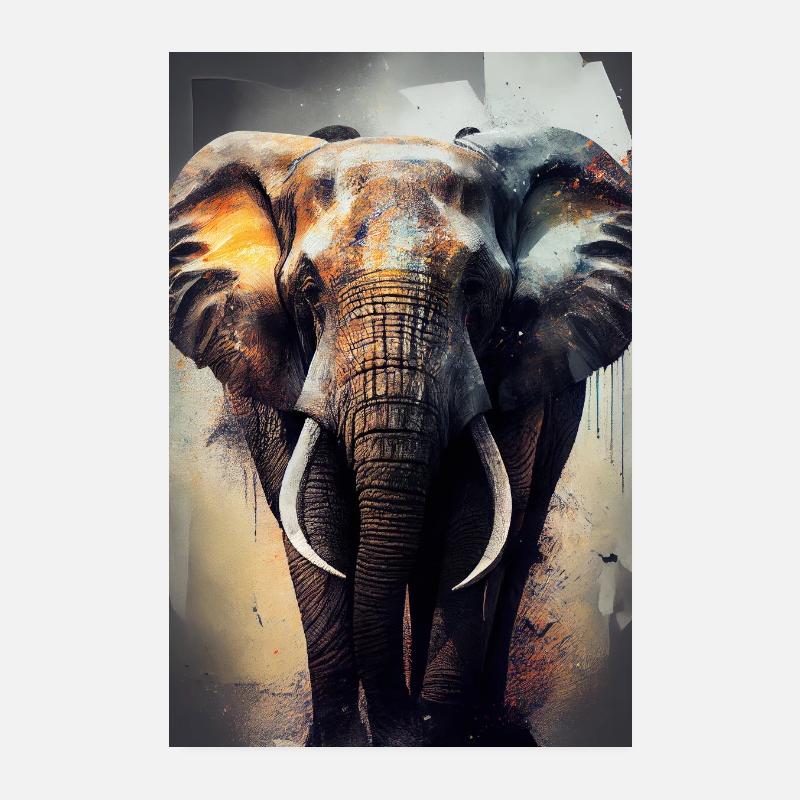Éléphant Éléphant Éléphant Zoo Animal Poster 20 x 30 cm