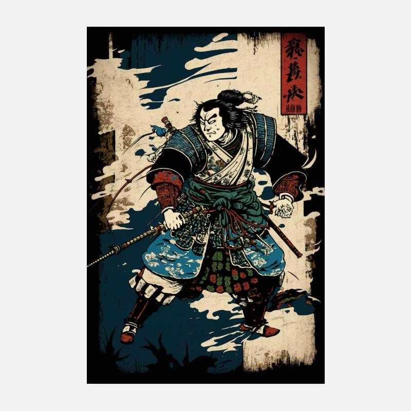 Japanese Samurai Warrior Kuniyoshi ukiyo-e Poster 8" x 12" (20x30 cm)