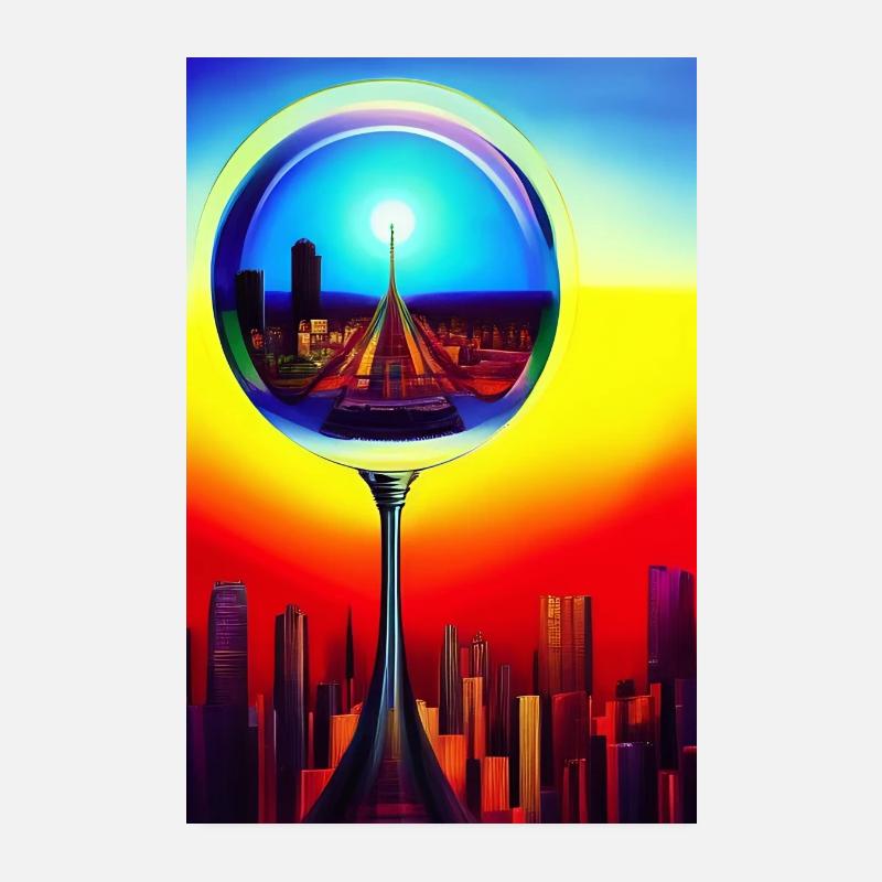 City Sphere Poster 8" x 12" (20x30 cm)