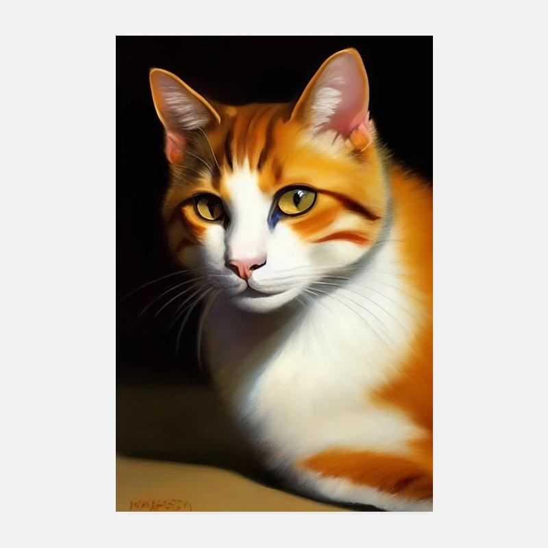 Cat Image Poster 8" x 12" (20x30 cm)