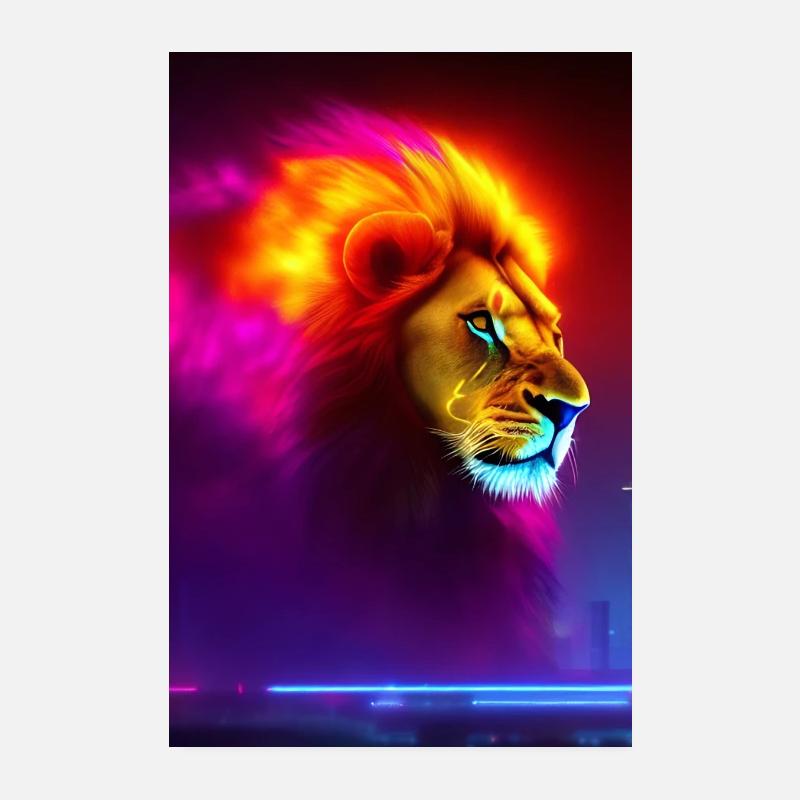 Lion Head Poster 8" x 12" (20x30 cm)