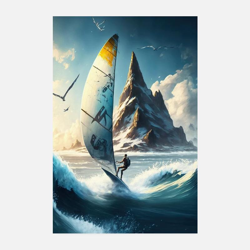 Décor mural de planche à voile Un rappel vibrant de votre Poster 20 x 30 cm