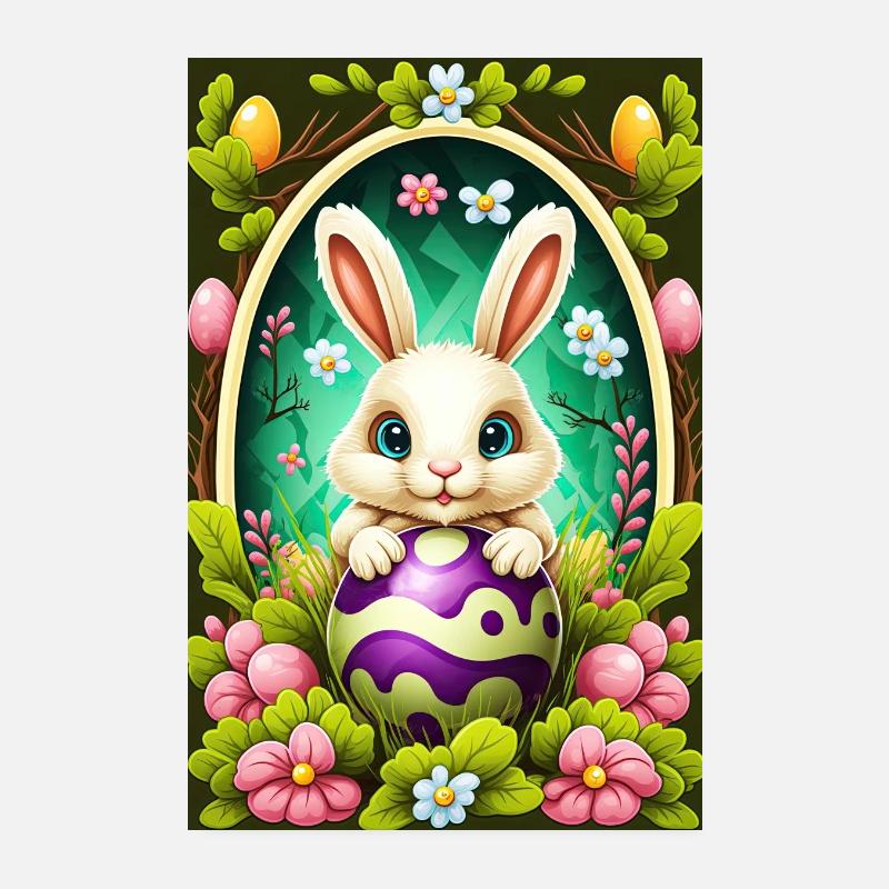 Lapin de Pâques Poster 20 x 30 cm