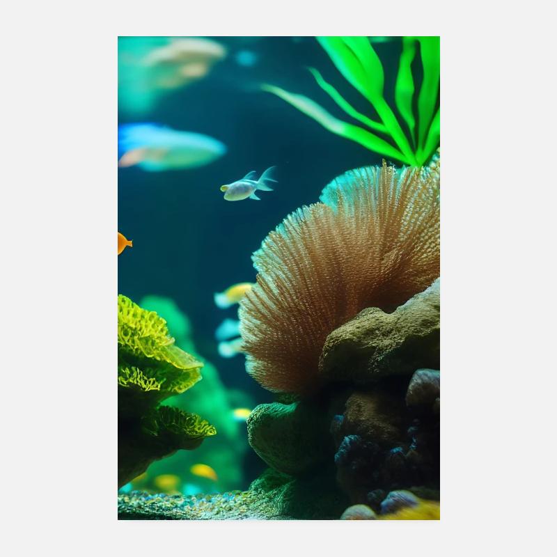 Fisk, Akvarium Poster 20x30 cm