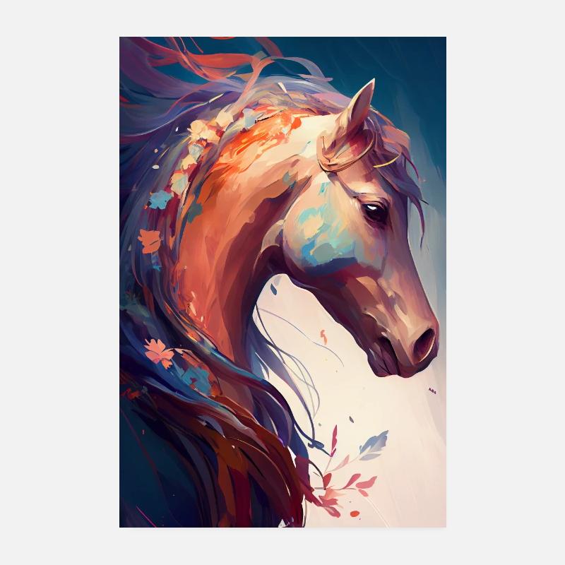 Chevaux Équitation Équitation Saut d’obstacles Poster 20 x 30 cm