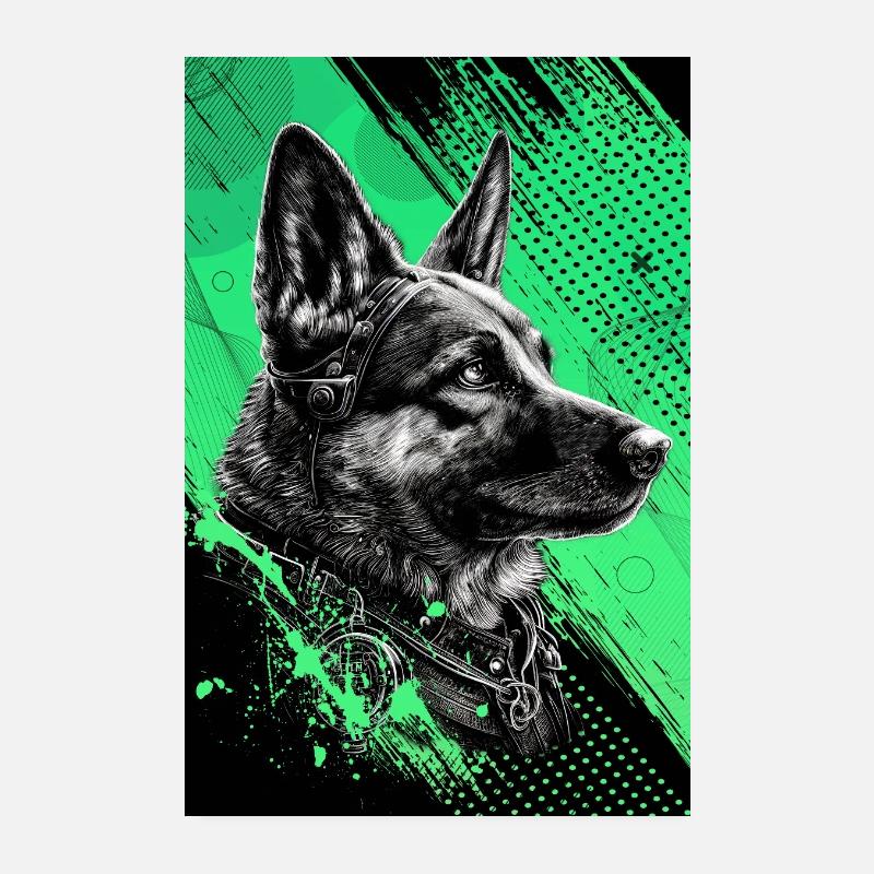 Cyber Schäferhund - Poster Poster 20x30 cm