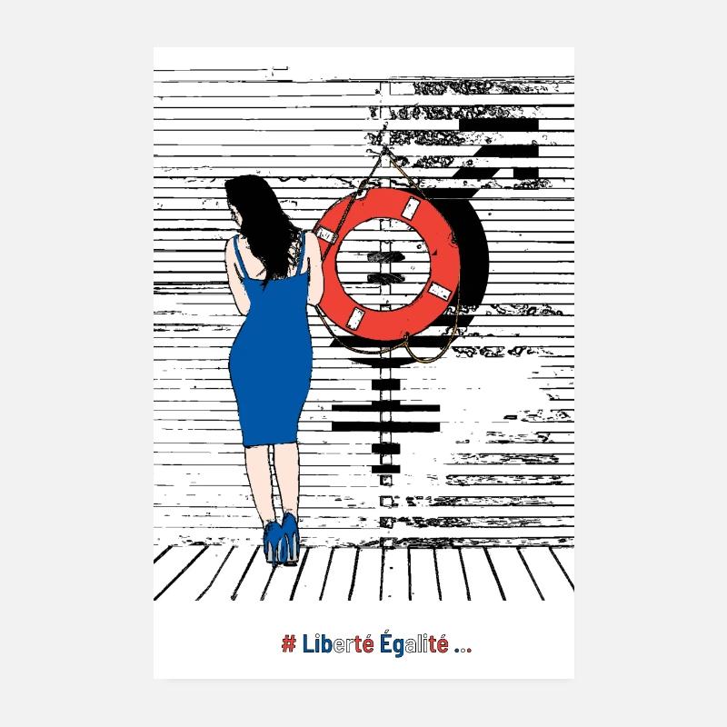 #LibertéÉgalité... - Poster 20 x 30 cm - blanc