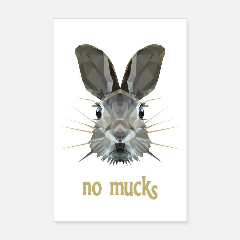 Mucksmäuschenstilles Häschen Poster 20x30 cm