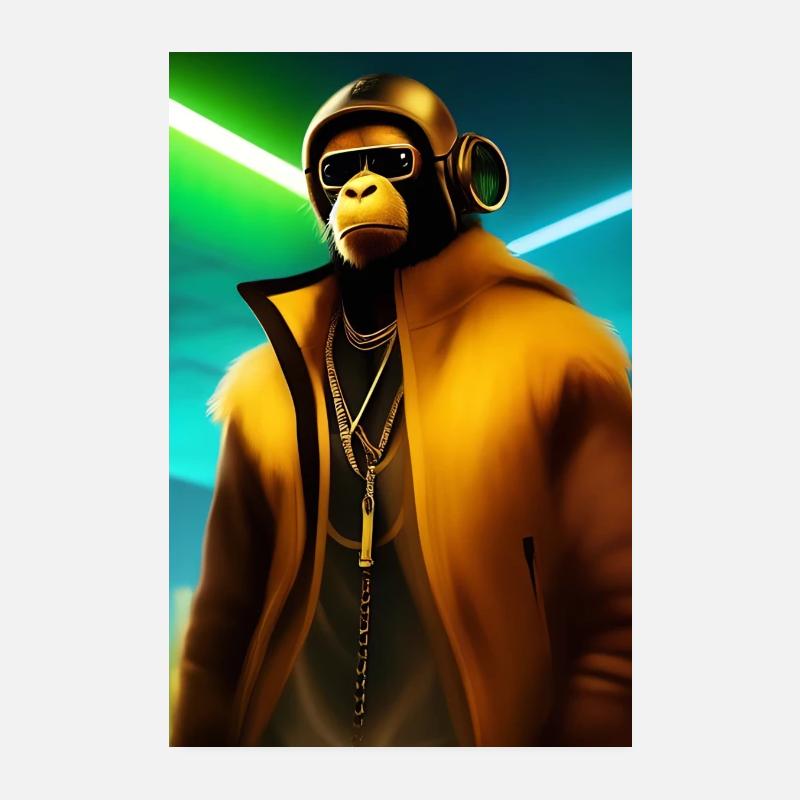 Singe cool Poster 20 x 30 cm