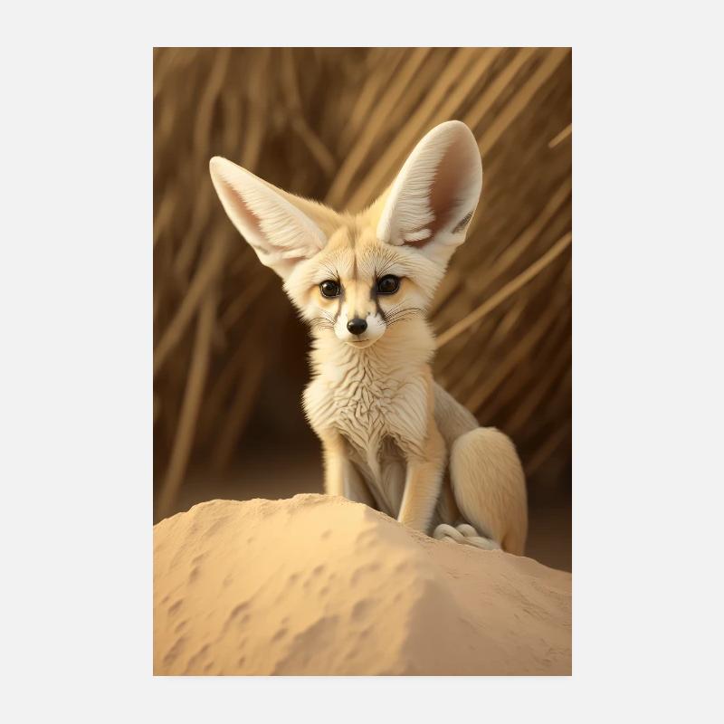 Fennec Desert Fox Animal Africa Poster 8" x 12" (20x30 cm)
