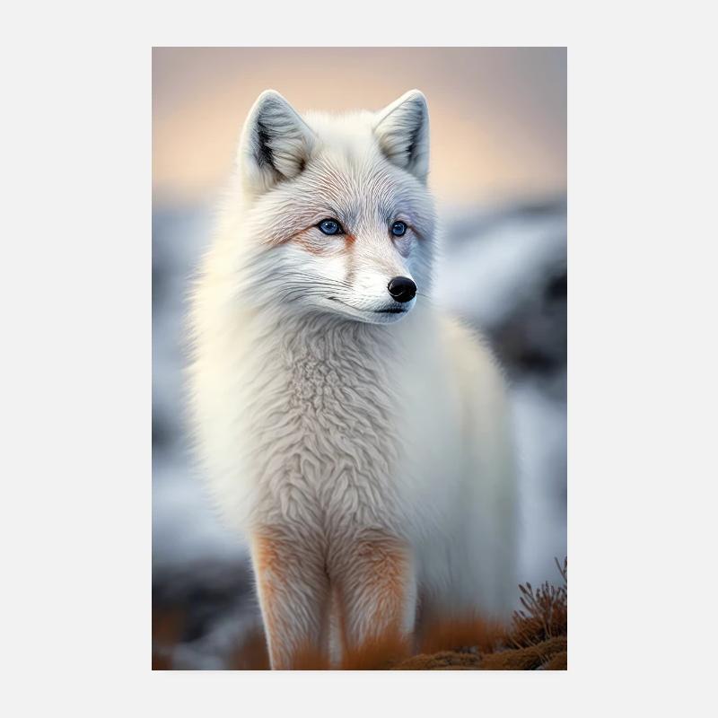 Arctic fox Poster 8" x 12" (20x30 cm)