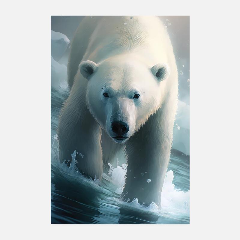 Eisbär Poster 20x30 cm