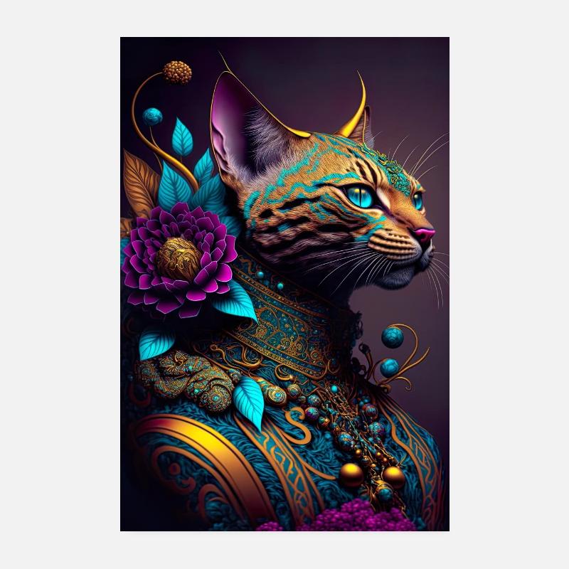 Chat bengale fantaisie Poster 20 x 30 cm