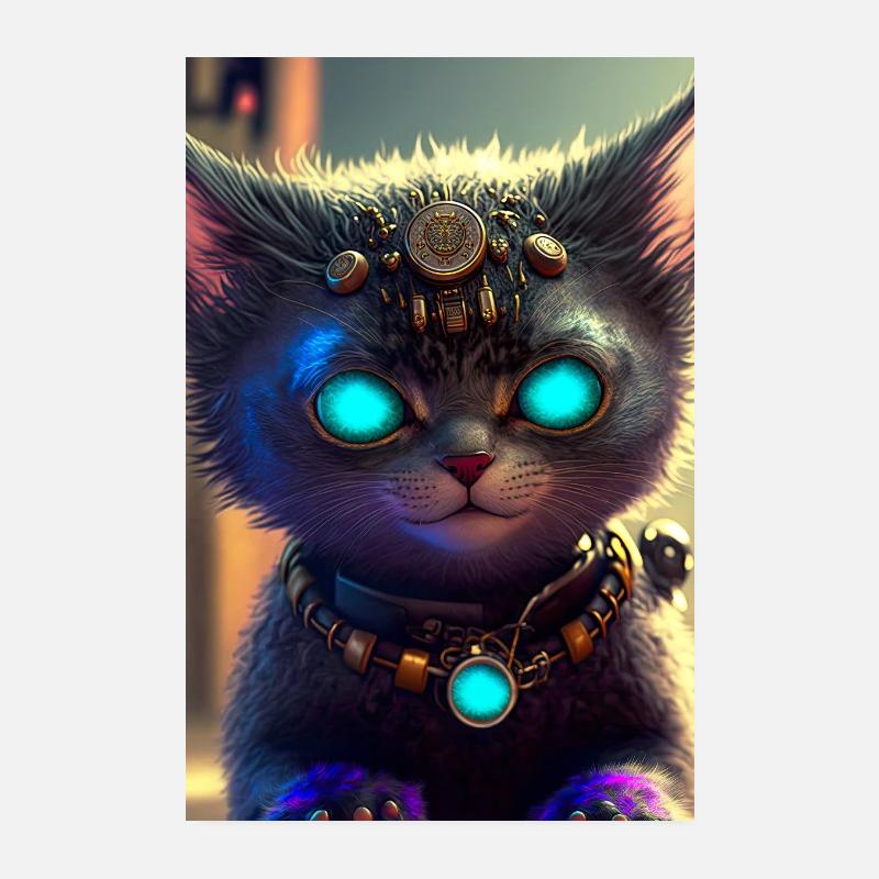 Fantasy black cat Poster 8" x 12" (20x30 cm)