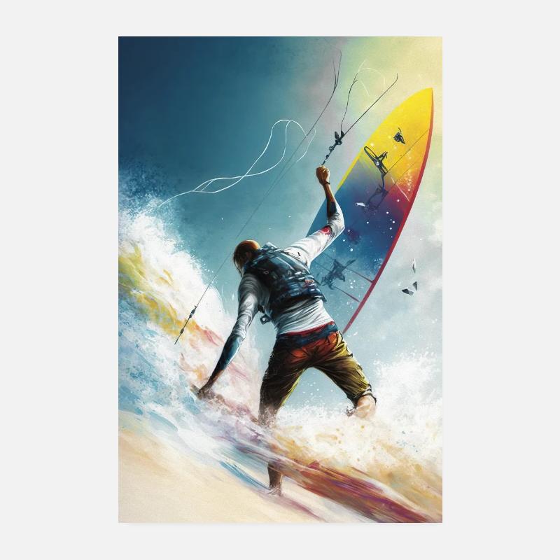 Apportez l’excitation du kitesurf à vos murs Poster 20 x 30 cm