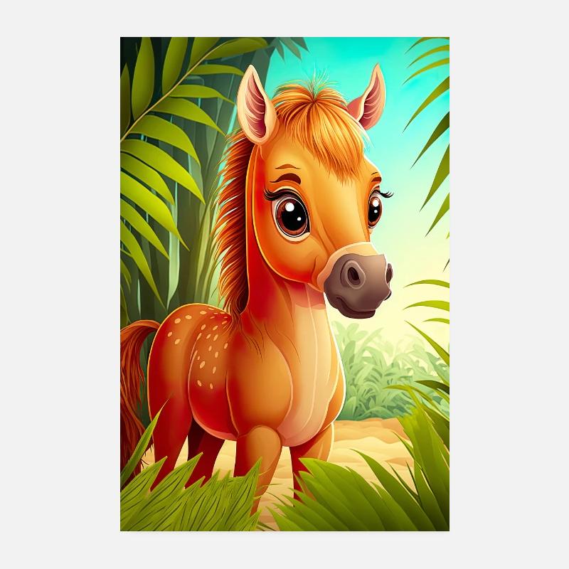 Portrait de bébé cheval Poster 20 x 30 cm
