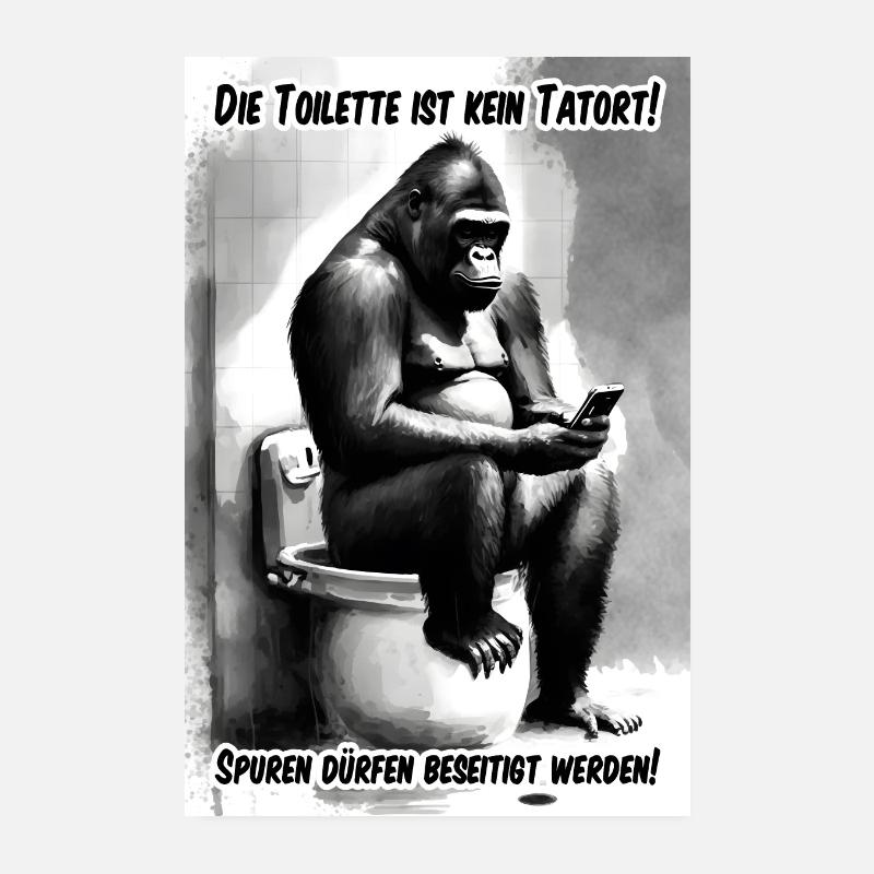 Spruch Badezimmer - Poster 20x30 cm - Weiß