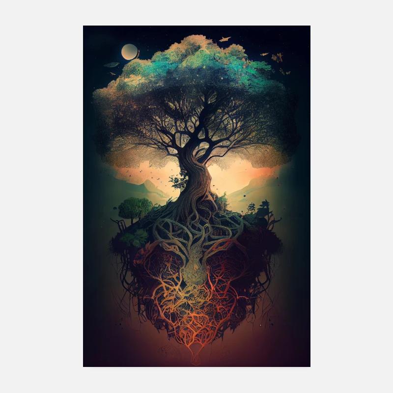 Baum des Lebens Poster | AI generated Poster 20x30 cm