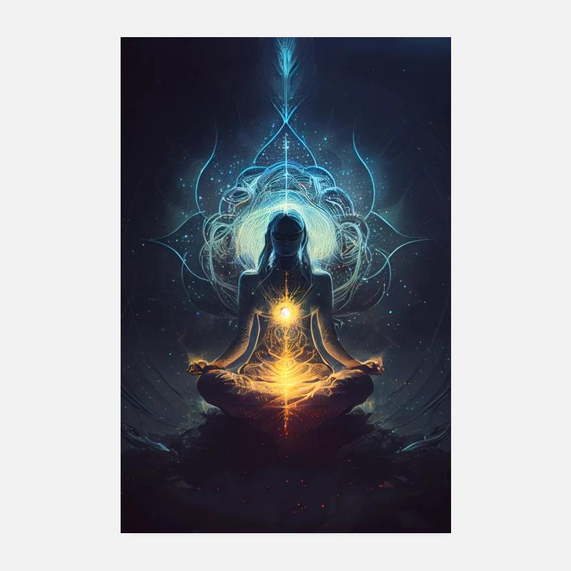 Meditation - Inner Strength and Harmony | AI gen Poster 8" x 12" (20x30 cm)
