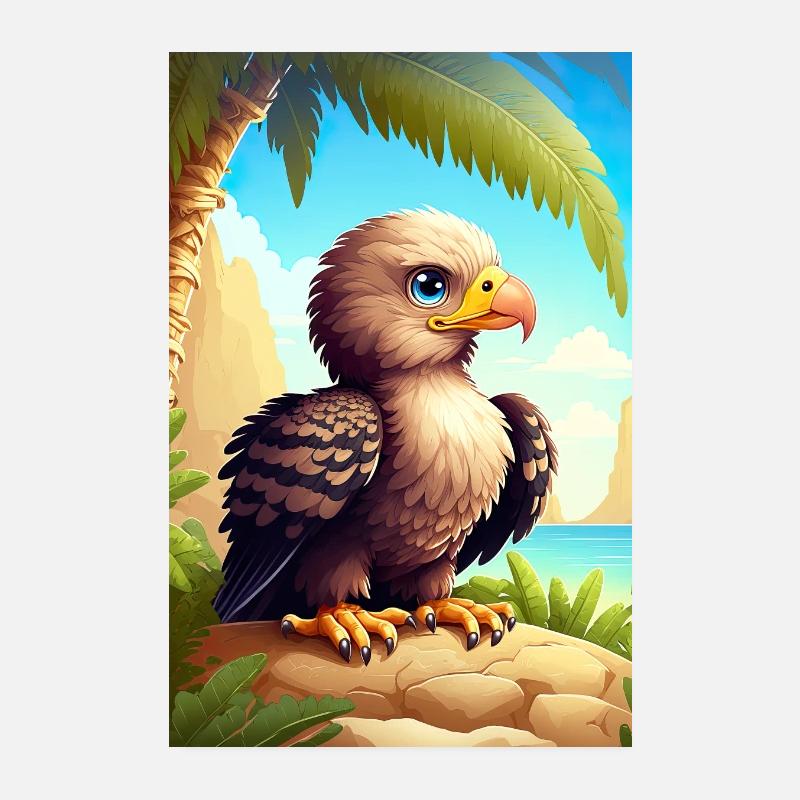 Portrait de bébé aigle Poster 20 x 30 cm