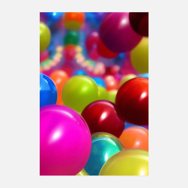 Bunte Bälle Poster 20x30 cm