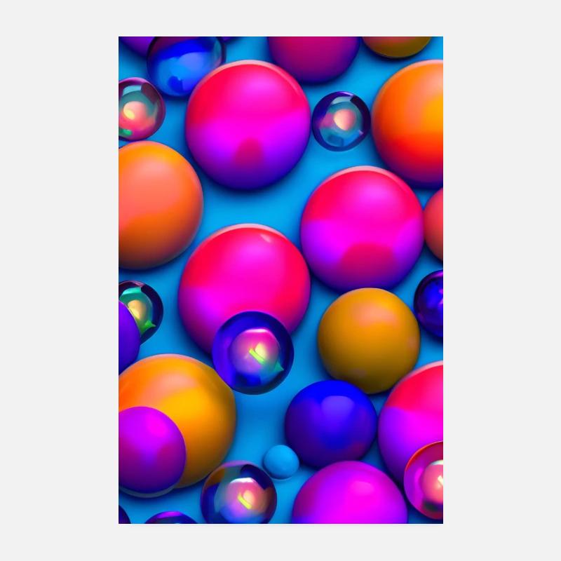 Bunte Blasen Poster 20x30 cm