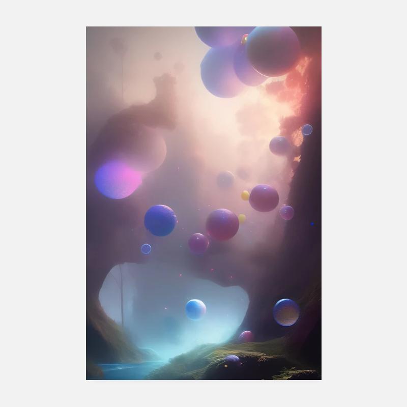 Colorful bubbles Poster 8" x 12" (20x30 cm)