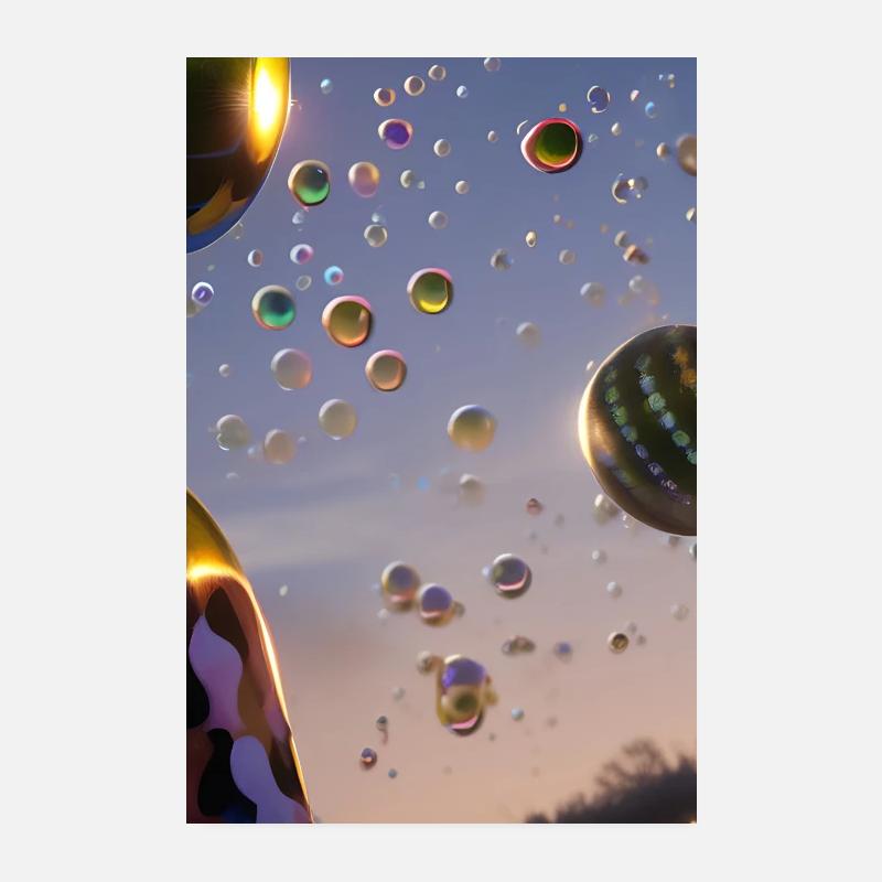 Colorful soap bubble Poster 8" x 12" (20x30 cm)